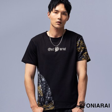 【新品官網獨家↘新年價㊣▵】闇光和藝術水紋海浪短TEE - BLUE WAY 鬼洗い