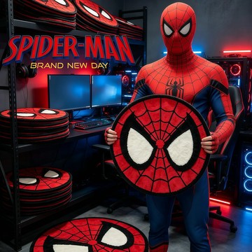 新上架👉蜘蛛人地毯 客製嶄新之日SpiderMan防滑裝飾地墊客廳臥室創意地墊交換禮物 送朋友禮物
