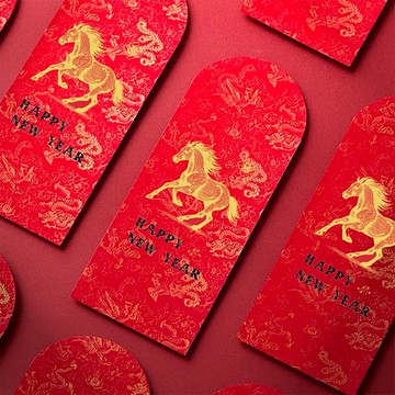 1A 2026 馬年 中式 紅包袋 Happy New Year 10張入 /包 1812