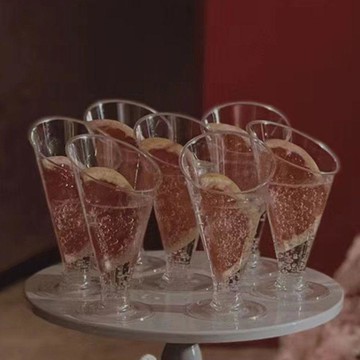 甜品杯 高顏值派對杯子 高腳杯一次性塑料布丁杯木糠杯果凍杯斜口慕斯杯食品級甜品臺裝飾 冰淇淋杯 一次性杯子 玻璃布丁杯
