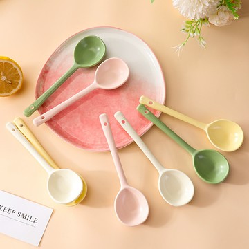 【三層肉】陶瓷勺 純色陶瓷餐具 湯匙 湯勺 布丁湯匙 攪拌棒 馬克杯勺 咖啡勺 下午茶杯勺 勺子 甜點勺 攪拌勺