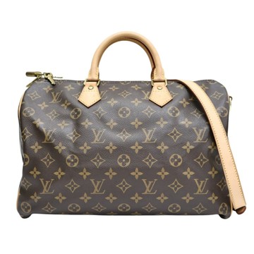 LOUIS VUITTON LV 路易威登 棕色 原花帆布 Speedy Bandouliere 35 兩用包 M46981 【二手名牌BRAND OFF】