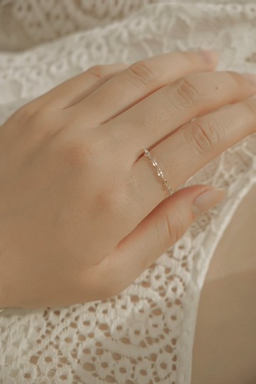 SV925 復古蕾絲鍊戒 唇鍊 咖啡豆鍊