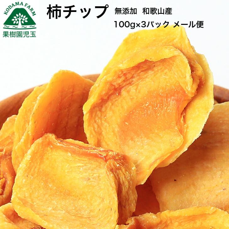 柿チップ 無添加 100g×3袋 和歌山 送料無料 ポイント消化