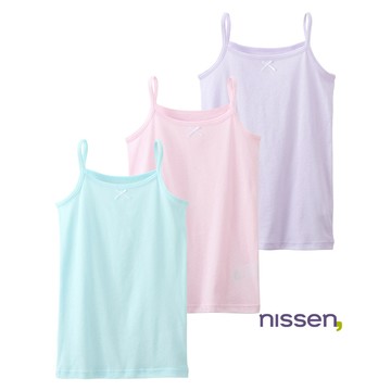 Nissen 女童棉質速乾背心3件組透氣舒適