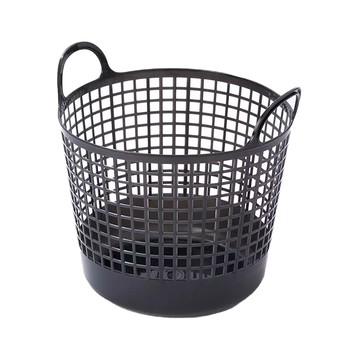 like-it 北歐圓形洗衣收納籃 附手把  深灰色  37.08 x 37.59 x 40.89cm