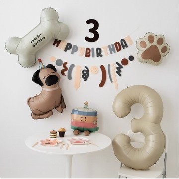 🐕‍🦺 隔日到貨 🐈‍⬛ 寵物生日套組 貓咪生日 狗狗生日 數字氣球 氣球佈置 寵物生日 寵物 貓咪生日佈置  狗狗