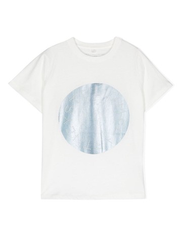 Stella McCartney Kids - Circular Logo Disc cotton T-shirt - kids - Sustainable Cotton - 8 - White