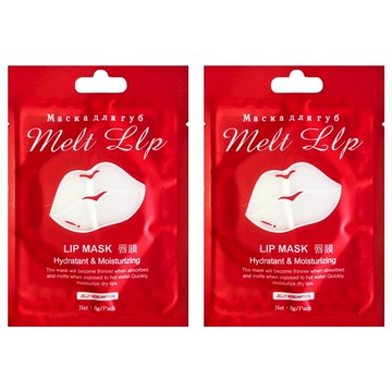 LAURA-MIER 勞拉蜜兒 滋潤保濕唇膜 20分鐘快速保養 淡化唇紋 恢復彈性 熊果素 改善肌膚暗沉  10片  2袋