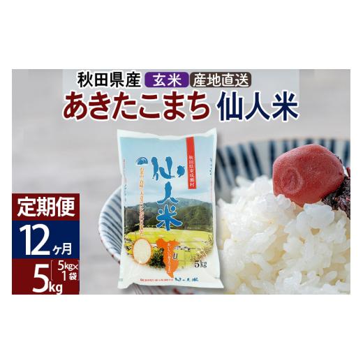 ふるさと納税 秋田県 東成瀬村 新米 令和5年産 あきたこまち 秋田県産「仙人米」玄米 5kg（5kg×1袋）