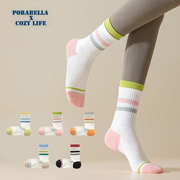 襪子 女襪 女生運動襪 中筒襪 撞色線條襪 籃球襪 SPORT SOCKS