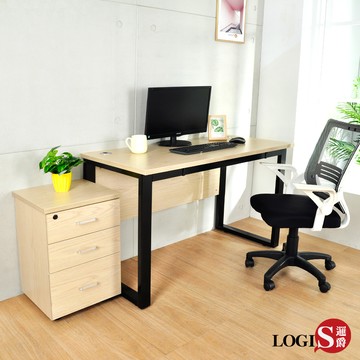 LS-082BQX 無印歐風活動櫃書桌+櫃