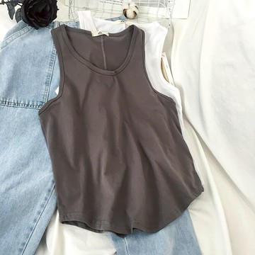 港風網紅小背心女潮夏季薄款外穿寬松白色初戀吊帶辣妹打底衫上衣