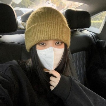 (免運)綠色毛線帽女冬季顯臉小針織帽加厚雙層保暖羊毛帽子冬款洋氣冷帽