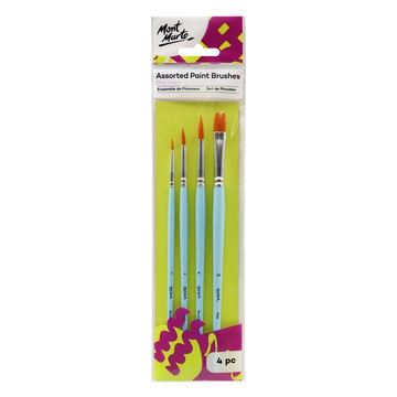 Mont Marte 蒙瑪特 尼龍畫筆套組 4 件裝  2 + 4 + 8 + 10  1組