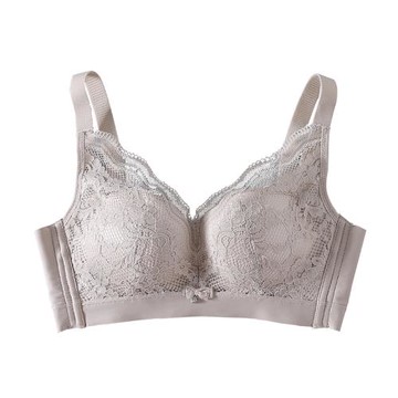 內里100%桑蠶絲調整型聚攏內衣胸罩 真絲無鋼圈大碼收副乳文胸