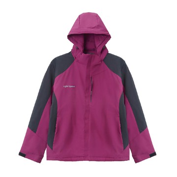 防風防水蓄熱保暖女外套-梅菲紅2L