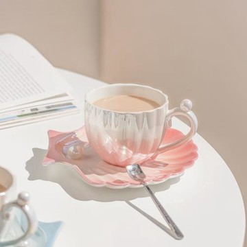 珍珠咖啡杯陶瓷杯英式下午茶具杯子小ins高顏值歐式水杯家用