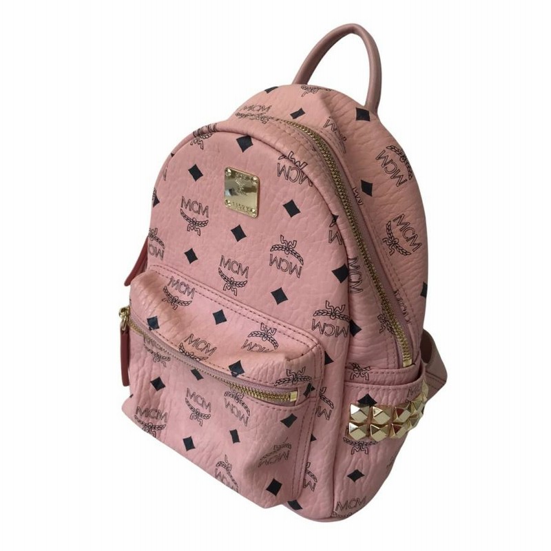 MCM リュック ピンク mini MCM スタッズミニバックパック ピンク