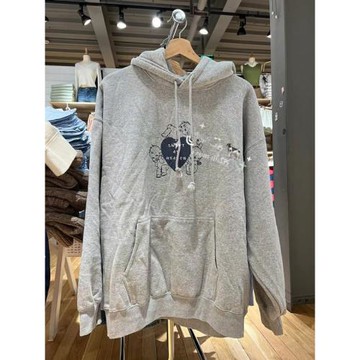 Brandy Girl美式復古愛心天使bm灰色連帽衛衣女2022秋季新款