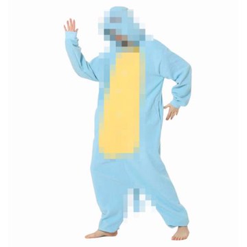 杰尼龜卡通連體睡衣成人加厚可愛法蘭絨男女動物演出服小龜寶可夢