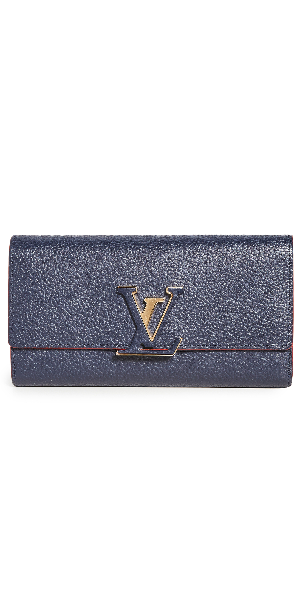 Louis Vuitton Women's Navy Taurillon Leather Capucines Wallet M63211