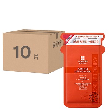 LEADERS 麗得姿 Mediu 胺基酸緊緻面膜  Tencel cupro纖維布料  胺基酸複合  維他命A  膠原蛋白  10片  1組