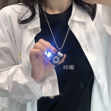 Miracle star ✨閃光小照相機項鍊  項鍊韓版ins嘻哈 復古項鍊 男女毛衣鏈 長款百搭簡約情侶項鍊