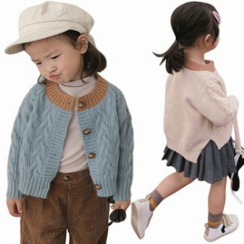 カーディガン 子供服 女の子 ニットカーディガン アラン模様 カラーブロック ボタンカーディガン カジュアル 上品 可愛い1 通販 Lineポイント最大1 0 Get Lineショッピング