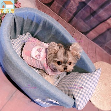 寵物車用墊小型犬狗狗坐車貓咪安座椅汽車中控防髒坐墊狗窩速賣通