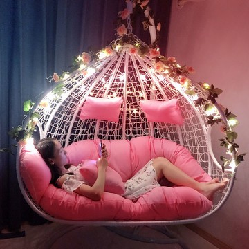 優購生活~吊椅吊籃藤椅家用室內搖籃椅網紅搖椅吊床陽臺吊籃椅秋千搖籃椅子庭院 球千 搖籃 座椅 編織 搖椅 戶外 室內 民宿