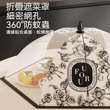 高雄有貨 高顔值菜罩 可折疊餐桌罩 家用防塵罩 超大號飯菜罩子 遮菜罩