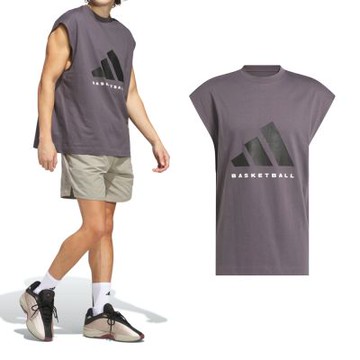 Adidas ADI BB SL Tee 男款 女款 紫色 運動 休閒 中性 上衣 愛迪達 無袖 背心 JC7836
