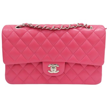 CHANEL 香奈兒 桃粉色 羊皮 Coco 25 肩背包 銀釦 (無卡) 【二手名牌BRAND OFF】