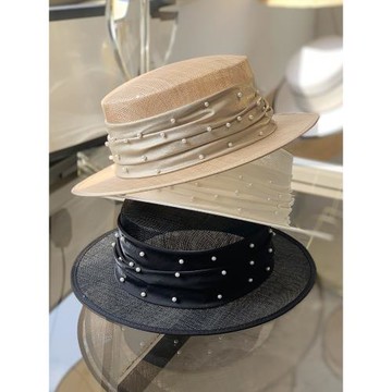 夏季防曬草帽女法式復古麻紗平頂帽太陽帽英倫時尚小禮帽遮陽帽