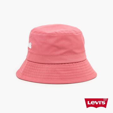Levis 男女同款 漁夫帽 / 精工立體刺繡海報體Logo 山楂粉