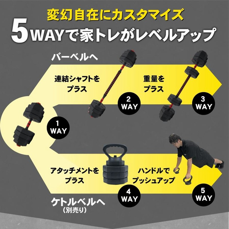 STEADY 可変式ダンベル 20kg ② 楽天市場】【◇全品P10倍※エントリー必須】STEADY ダンベル 可変