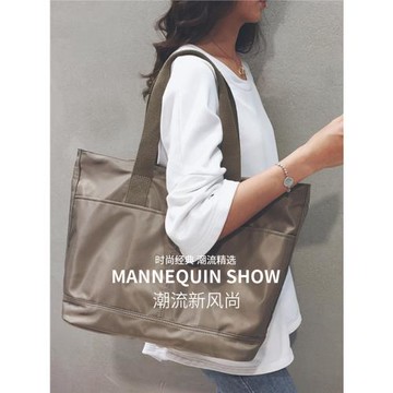 輕便質感尼龍牛津布托特包女包大容量復古通勤簡約手提包單肩包包