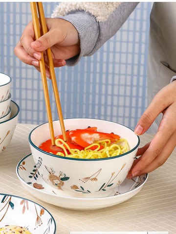 飯碗北歐ins風陶瓷泡面碗湯碗家用大號宿舍學生面碗可愛卡通餐具