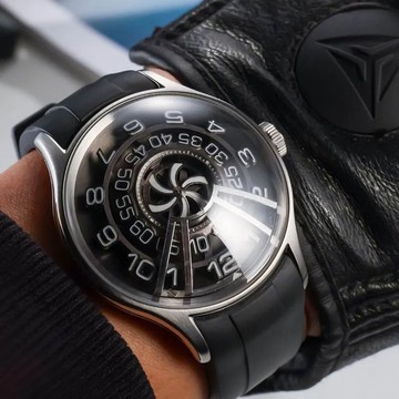 OBLVLO 歐弗洛  引力之輪腕表第二代-午夜黑