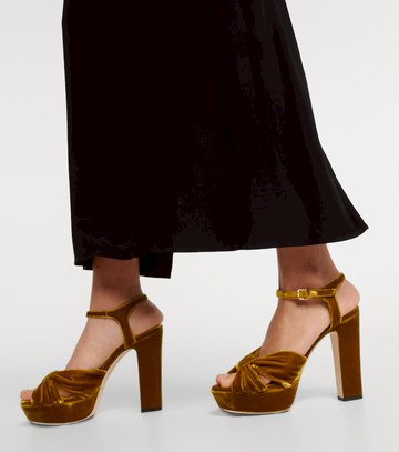 Jimmy Choo Heloise 120 velvet platform sandals