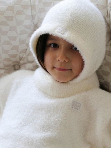 Kids Soft Nylon Fur Touch Balaclava [Ivory]