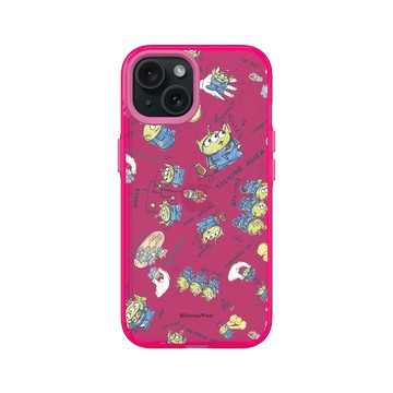 iPhone 15 Clear 粉漾桃 - 迪士尼-玩具總動員 Toy Story - 三眼怪樂園