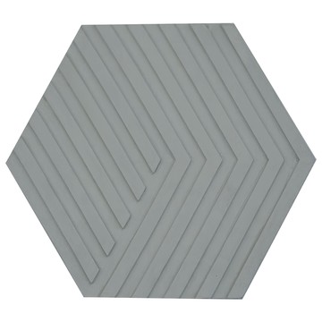 HOLA 和樂家居 幾何水泥陶瓷隔熱鍋墊18.8 x 16 x 1.2cm  灰色  1個