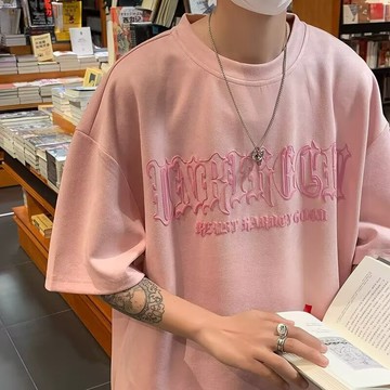 短袖男 簡約百搭休閒短袖 潮牌潮流 薄款設計 圓領T恤 oversize 夏季韓版時尚短袖