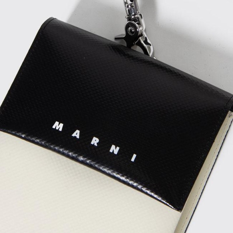 MARNI マルニ PVC スマートフォンケース ネックストラップ スマホ ポーチ ブラック TEMI0004A0-cmPVCなし