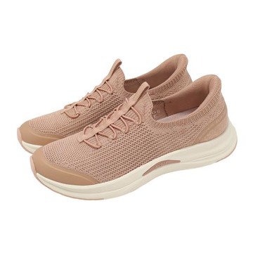 Skechers 休閒鞋 Arch Fit Vista 2.0 Slip-Ins 女鞋 粉紅 白 輕量 緩衝 懶人鞋 104761CLAY