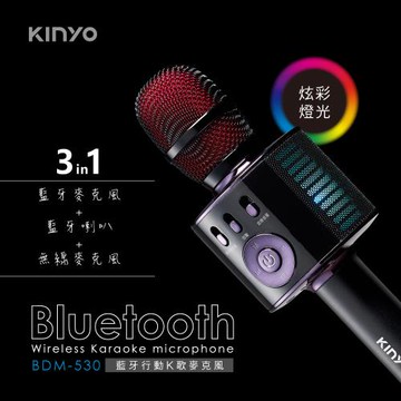 KINYO藍牙行動K歌麥克風 2入組 雙人對唱 BDM-530