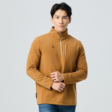 男款POLARTEC THERMAL Pro 保暖拉鍊衫/透氣保暖(A1PS2521M琥珀棕/中層衣/刷毛保暖/專業登山)