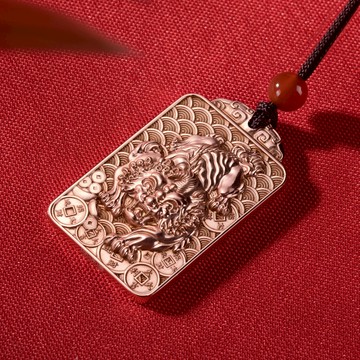 銅作TUMZUO 貔貅牌(紫銅) 高溫著色 黃銅手工打造 銅雕 收藏 送禮 掛飾 招財 項鍊 開運飾品